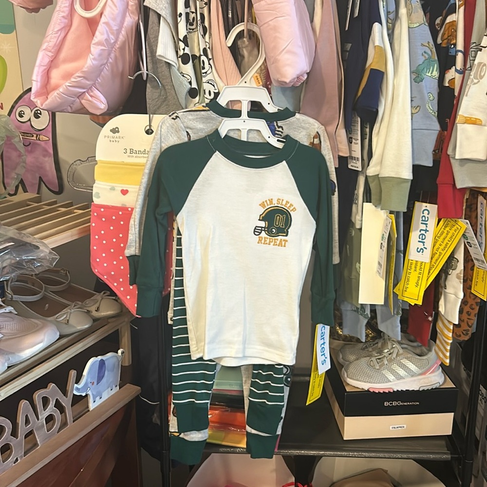 Football Pj Set Nwt carters pajamas kids set of two